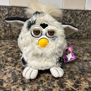 Vintage WORKING 1998 Furby - Dalmatian (white w/ black spots)